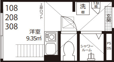 新宿区北新宿２丁目の賃貸マンションの間取り