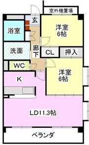レージュ新栄町の間取り