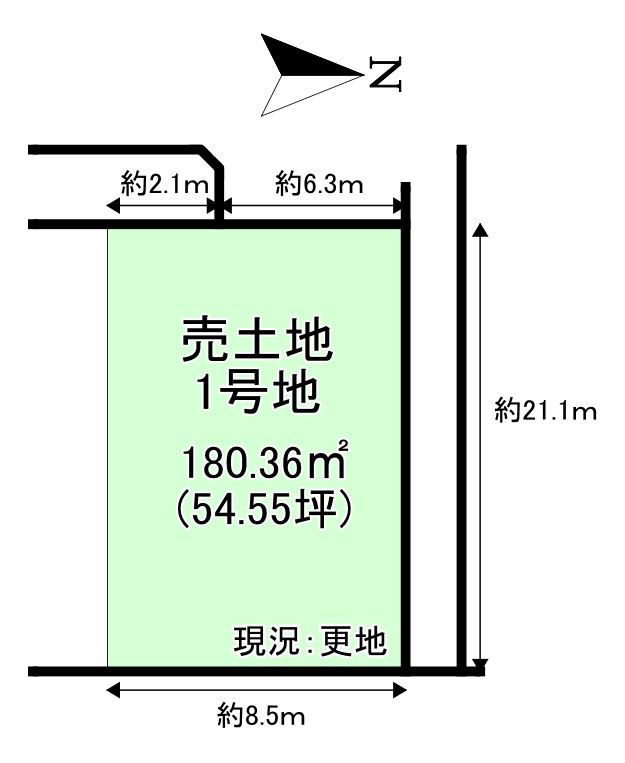 田原本町大字平田の土地図|土地面積:180.36㎡