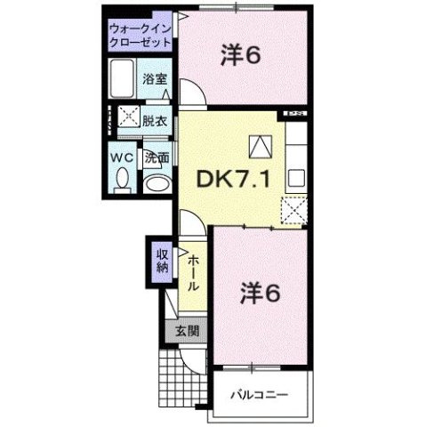 サンハイツ北六甲五番館の間取り