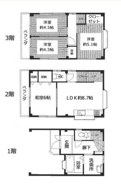 昭和町　中古戸建の間取り