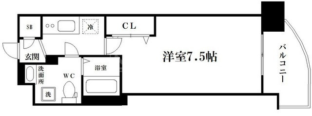 セレニテ谷九プリエの間取り