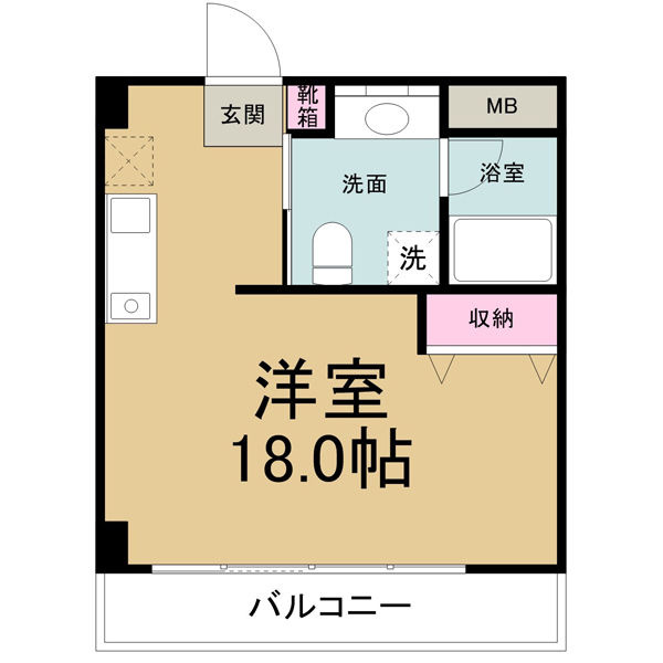 名古屋市中区新栄１丁目の賃貸マンションの間取り