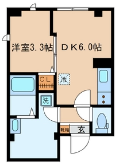 エムズ京急蒲田の間取り|間取り　1DK