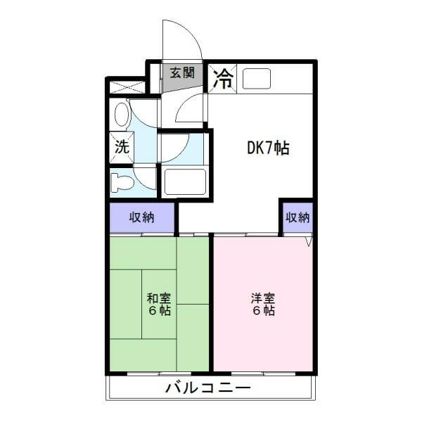 レジデンスインＺＡＭＡ　２０５の間取り