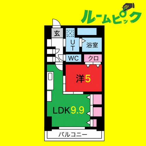 プレステージ千種　名古屋市賃貸　仲介手数料無料の間取り