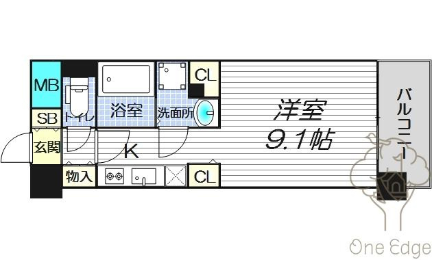 エス・キュート梅田中崎町の間取り
