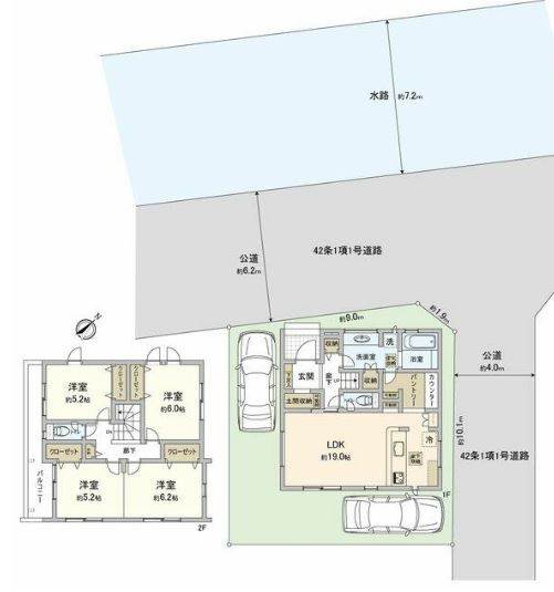 【新築】鶴ヶ島市上広谷新築分譲住宅 全1棟の間取り