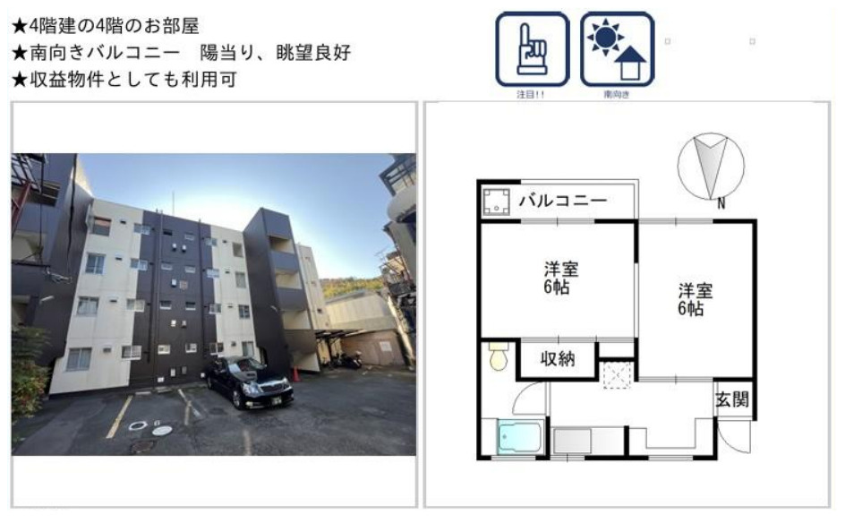 西野山マンションの間取り