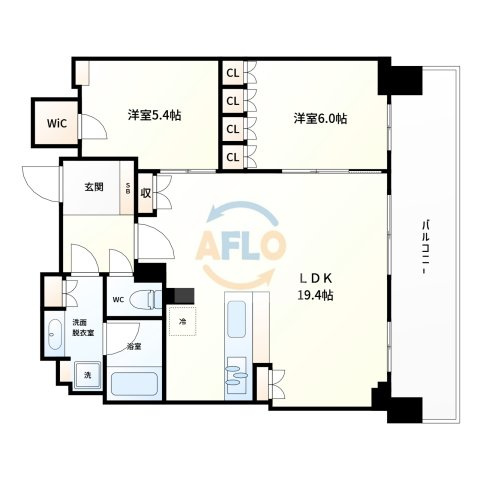 ローレルタワー堺筋本町　開平小学校区の間取り|ローレルタワー堺筋本町　間取り