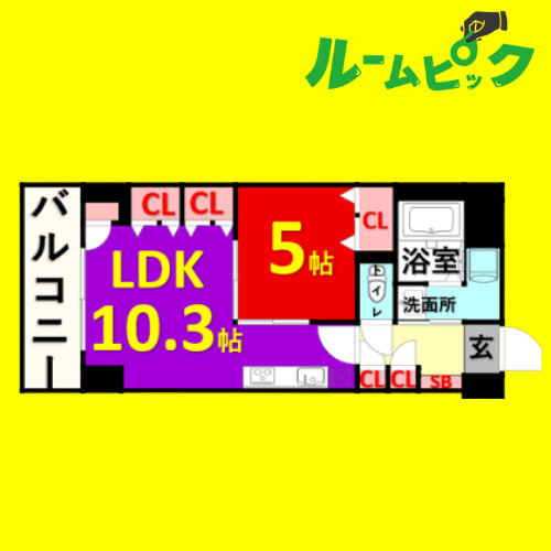プレステージ新栄　名古屋市賃貸　仲介手数料無料の間取り