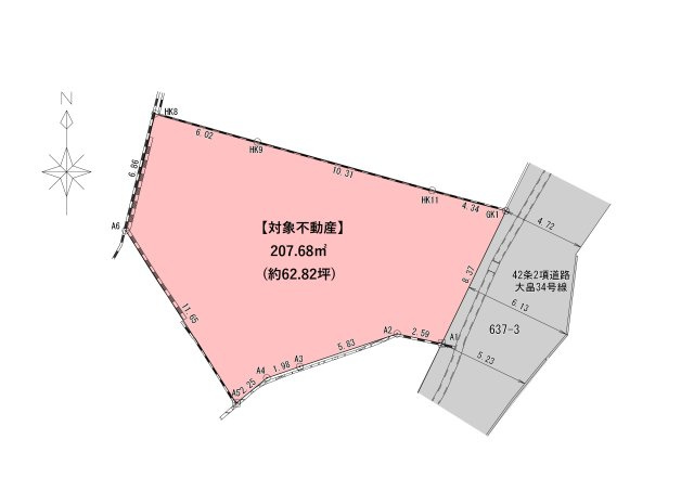 大畠二丁目の土地図