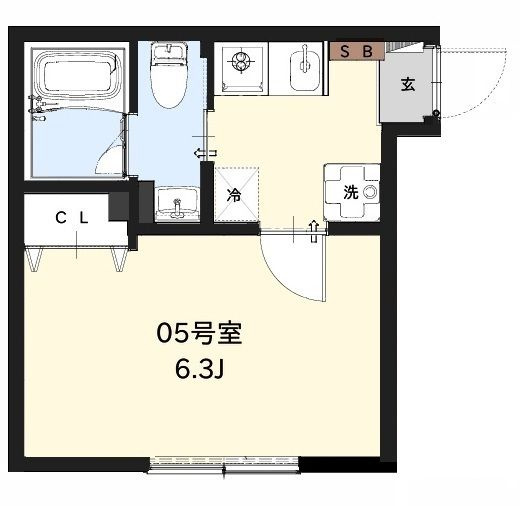 八潮市大字大瀬のアパートの間取り