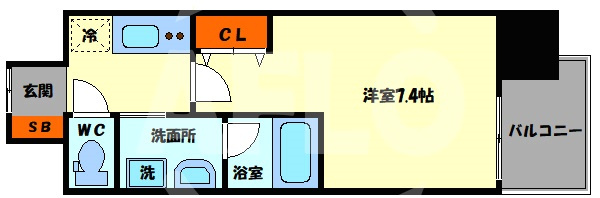 ブロードシンウメキタレジデンスの間取り|BROAD新うめきたRESIDENCE（ブロード新うめきたレジデンス）　開放感のある間取り