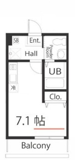 【間取り】 | ハーミットクラブハウス新子安Ⅲ | 間取りです。
