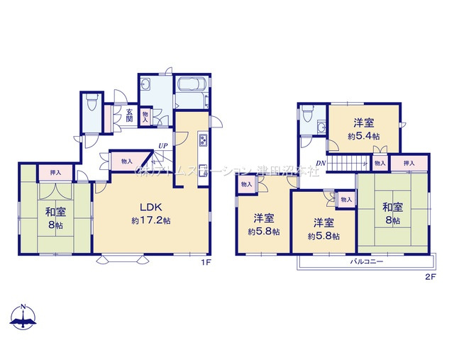 【間取り】 | アトムセレクト　八千代市ゆりのき台8丁目中古戸建て