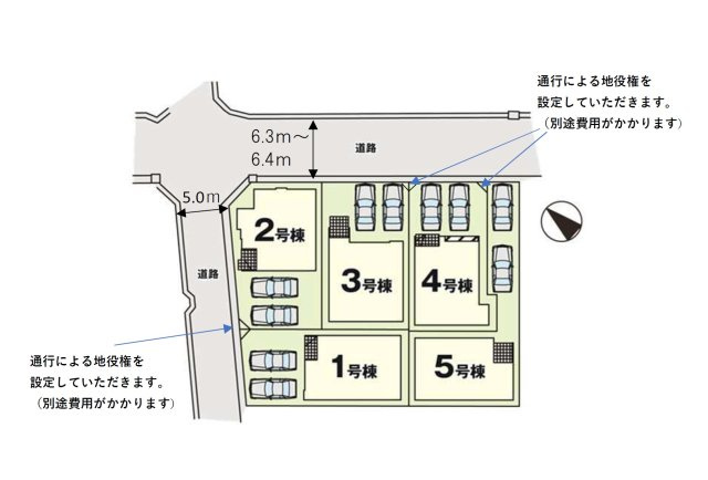 福岡市南区的場1丁目第1-5棟（2号棟）の区画図|配置図（2号棟）