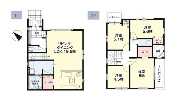 福岡市南区的場1丁目第1-5棟（3号棟）の間取り|全居室収納付きで便利です。