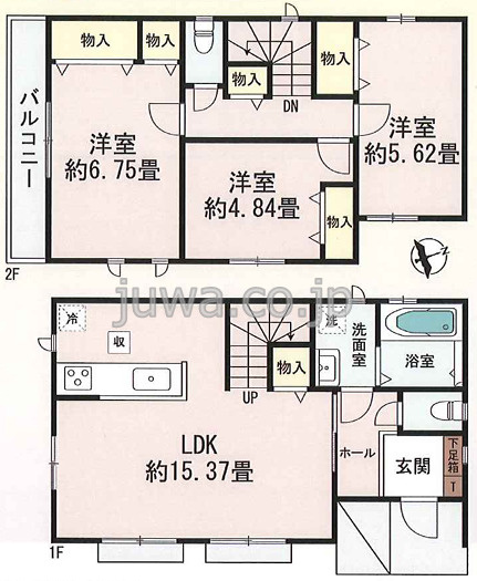 【新築分譲住宅】川越市砂368の間取り