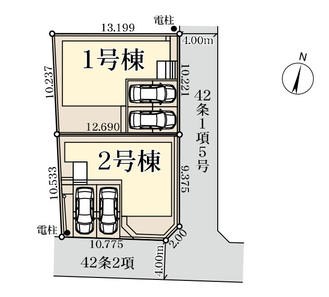 上尾市原市　第9　新築一戸建て　リーブルガーデン　01の区画図|1号棟