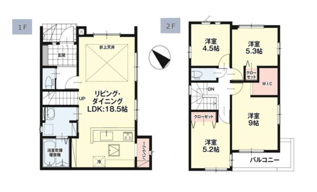福岡市南区的場1丁目第1-5棟（4号棟）の間取り|全居室収納付きで便利です。