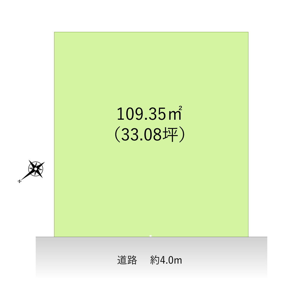 ふじみ野市鶴ケ舞１丁目の売地の土地図|ふじみ野駅・上福岡駅徒歩16分圏内で通勤通学に便利な立地！
33坪超のゆとりの広さ。
建築条件はありませんのでお好みのハウスメーカーで建築できます。
資料請求やご見学などお気軽にお問い合わせください。