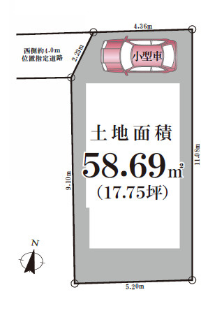 練馬区西大泉6丁目　制震ダンパー搭載　快適コンパクト住宅　限定1棟の区画図