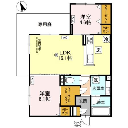 ファブール東羽衣 の間取り