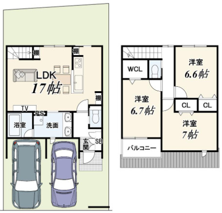 【間取り】 | K41367-3号地衣笠