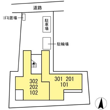 【区画図】 | ヴィレッヂ大和東第二