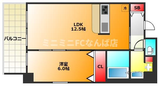 ラクラス本町東の間取り|階数により色が違います