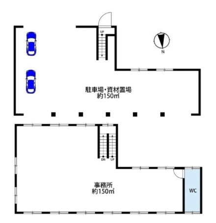 深草柴田屋敷町　事務所・倉庫の間取り