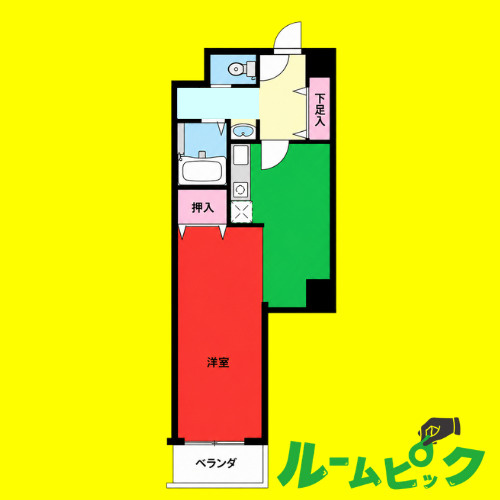 レジデンスカープ今池　名古屋市賃貸　仲介手数料無料の間取り