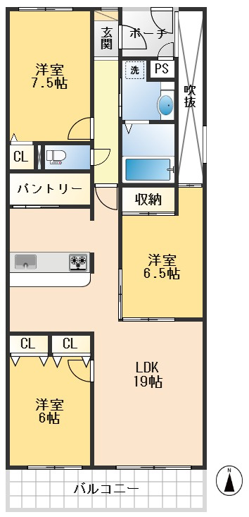 ライオンズマンション豊中刀根山の間取り