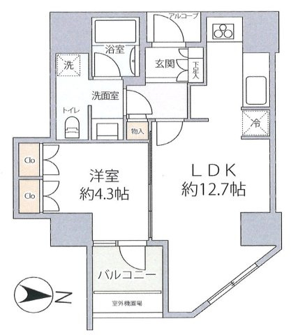 プラウドタワー本郷東大前の間取り