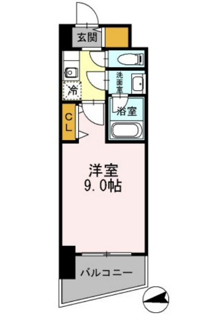 カスタリアタワー肥後橋の間取り|現状有姿