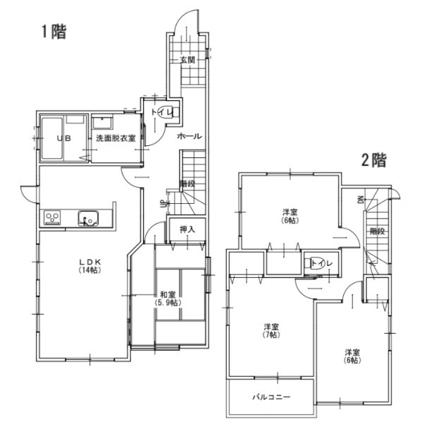 上尾市領家　1期　中古戸建の間取り|上尾市領家　1期　中古戸建・4LDK・土地面積121.61m2・建物面積97.50m2