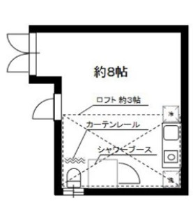 足立区千住河原町のアパートの居間・リビング