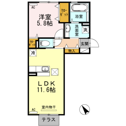 サニーヒルズの間取り