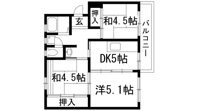 【間取り】 | 逆瀬川17号棟