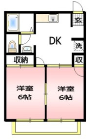 厚木市上依知のアパートの間取り