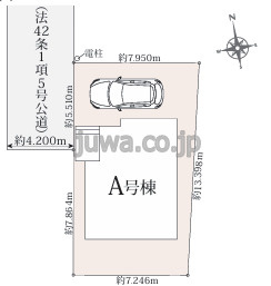 【新築分譲住宅】川越市野田町の区画図