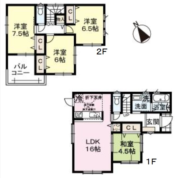 姫路市第9下手野（全3棟）2号棟の間取り|4LDKです。