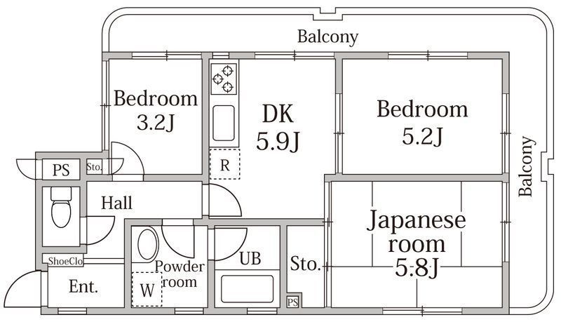ユーコート住吉の間取り