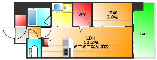 リヴェント難波サウスの間取り|現状有姿