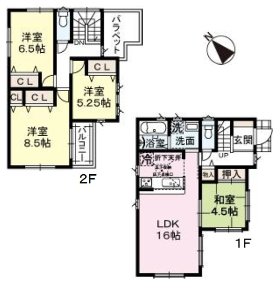 姫路市第9下手野（全3棟）3号棟の間取り|4LDKです。