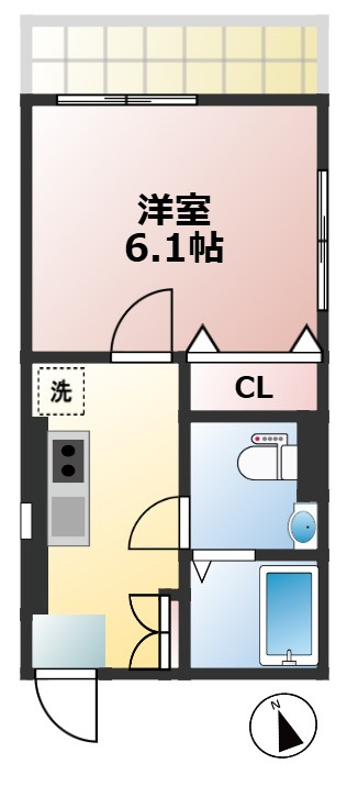 アビエンテ自由が丘　駅近　独立洗面台　浴室乾燥機の間取り