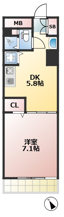 SOCIETY SAKURA-SHIMMACHI　独立洗面台　オートロックの間取り