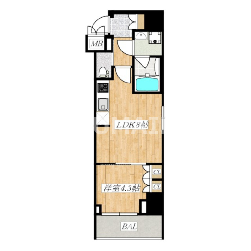 HAYANO Residence 大塚の間取り|南西向きです
