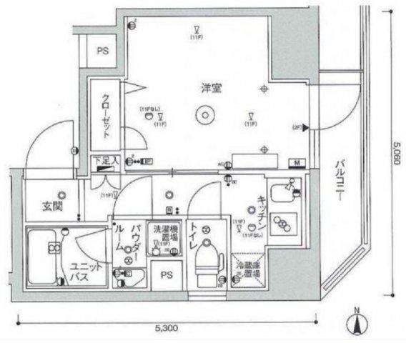 スカイコートパレス蒲田の間取り|東向きバルコニー角部屋！バストイレ別独立洗面台付